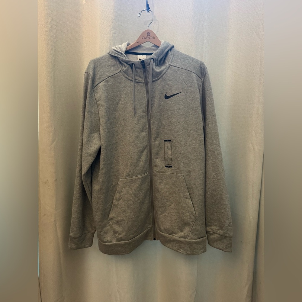 Nike Dri-FIT Men's Full-Zip Training Hoodie
Dk Grey Heather / Black sz m L